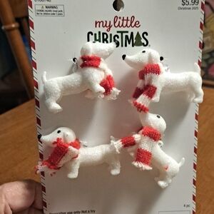 Festive Dachshund Christmas Ornaments/BUNDLE ONLY 2 OR MORE ITEMS
